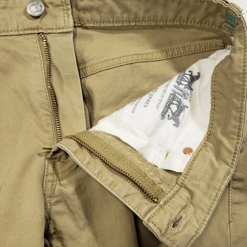 Levi's‎ 511 Slim Fit Jeans Mens 33x32 Khaki Tan Stretch Twill Chino Casual Pants